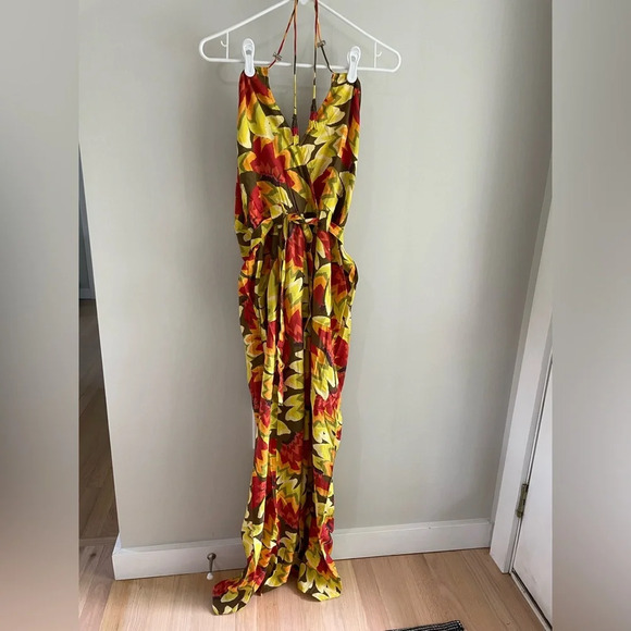 Farm Rio x Anthropologie Fruit Print Sleeveless Jumpsuit - Extra Small XS - NWT - Picture 9 of 11
